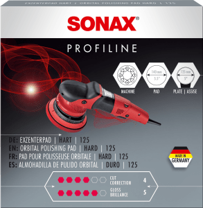 SONAX ESPONJA DURA ALTA DENSIDAD POROS ABIERTOS PARA PULIDO EXCENTRICO EN PINTURAS - SONAX original VRM Motorsports