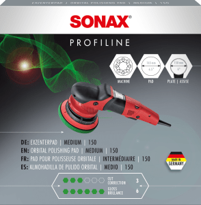 SONAX ESPONJA DUREZA MEDIA ALTA DENSIDAD POROS ABIERTOS PARA PULIDO A MAQUINA - SONAX original VRM Motorsports