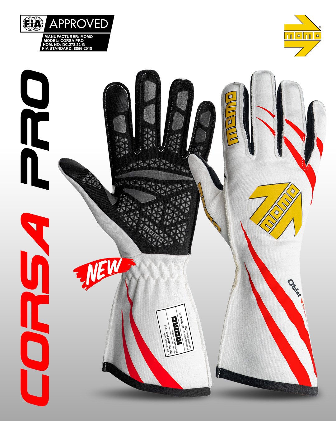 Sparco Guantes Corsa Pro Blanco 12 - Sparco original VRM Motorsports imagen 1