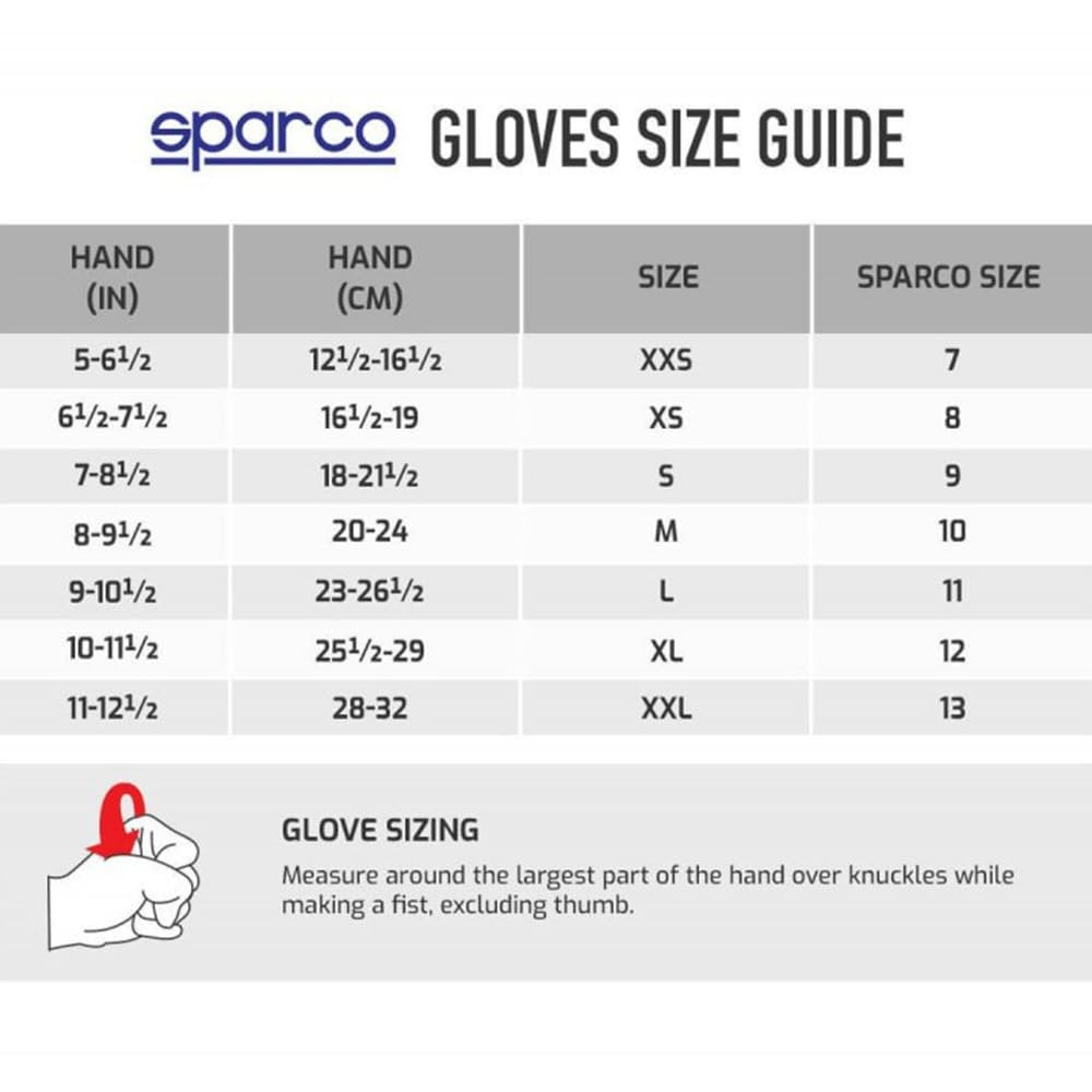 Guantes Sparco Arrow+ Talla 11 Blanco/Negro - Sparco original VRM Motorsports imagen 3