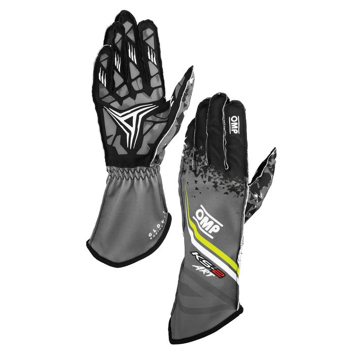 GUANTES OMP KARTING KS-2 ART MY2025 ANTRACITA / FLUO AMARILLO TALLA M - OMP original VRM Motorsports imagen 1