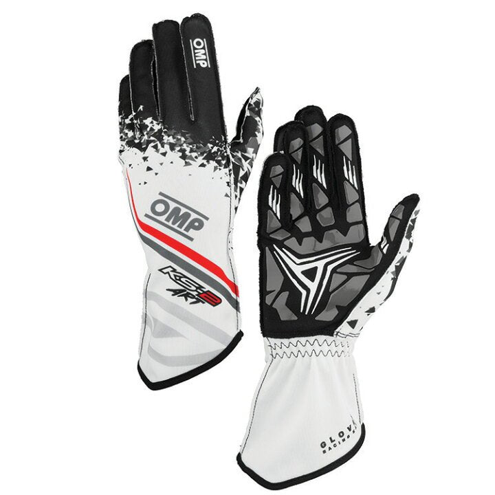 GUANTES OMP KARTING KS-2 ART MY2025 BLANCO / NEGRO / RED TALLA S - OMP original VRM Motorsports imagen 1