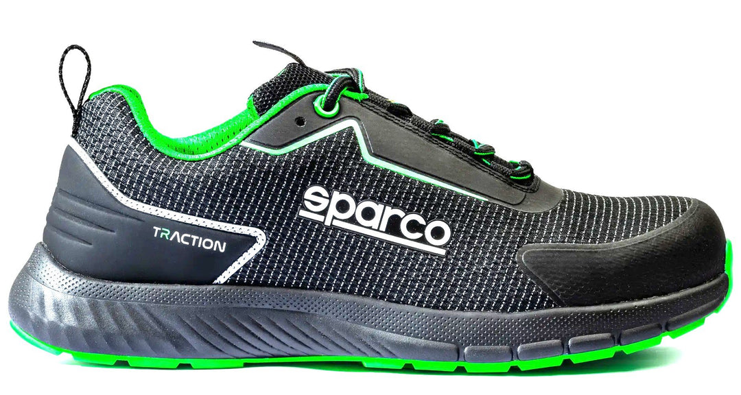 Zapato Seguridad Sparco Traction Sanyo Negro/Verde Talla 47 - Sparco original VRM Motorsports imagen 4