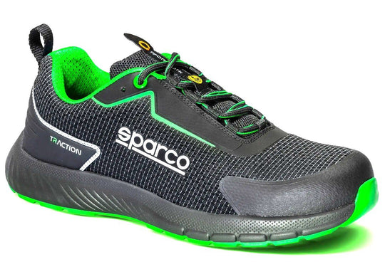 Zapato Seguridad Sparco Traction Sanyo Negro/Verde Talla 44 - Sparco original VRM Motorsports imagen 3