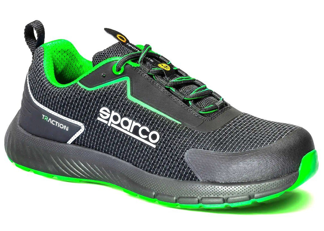 Zapato Seguridad Sparco Traction Sanyo Negro/Verde Talla 38 - Sparco original VRM Motorsports imagen 3