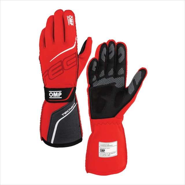 GUANTES OMP TECNICA FIA 8856-2018 ROJO / NEGRO TALLA M - OMP original VRM Motorsports imagen 2