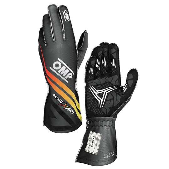GUANTES OMP KARTING KS-X ART MY2025 FIA 8877-2022 NEGRO/AMARILLO/ROJO TALLA L - OMP original VRM Motorsports imagen 3