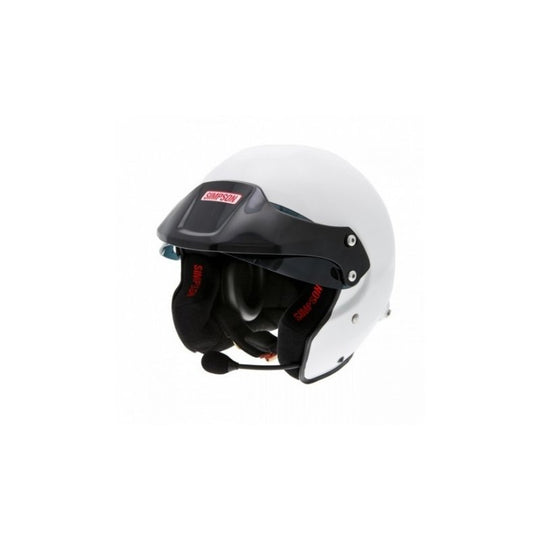 Casco Rally Blanco Talla Xs HANS (Visera Blanca) Simpson VRM Motorsports imagen 3