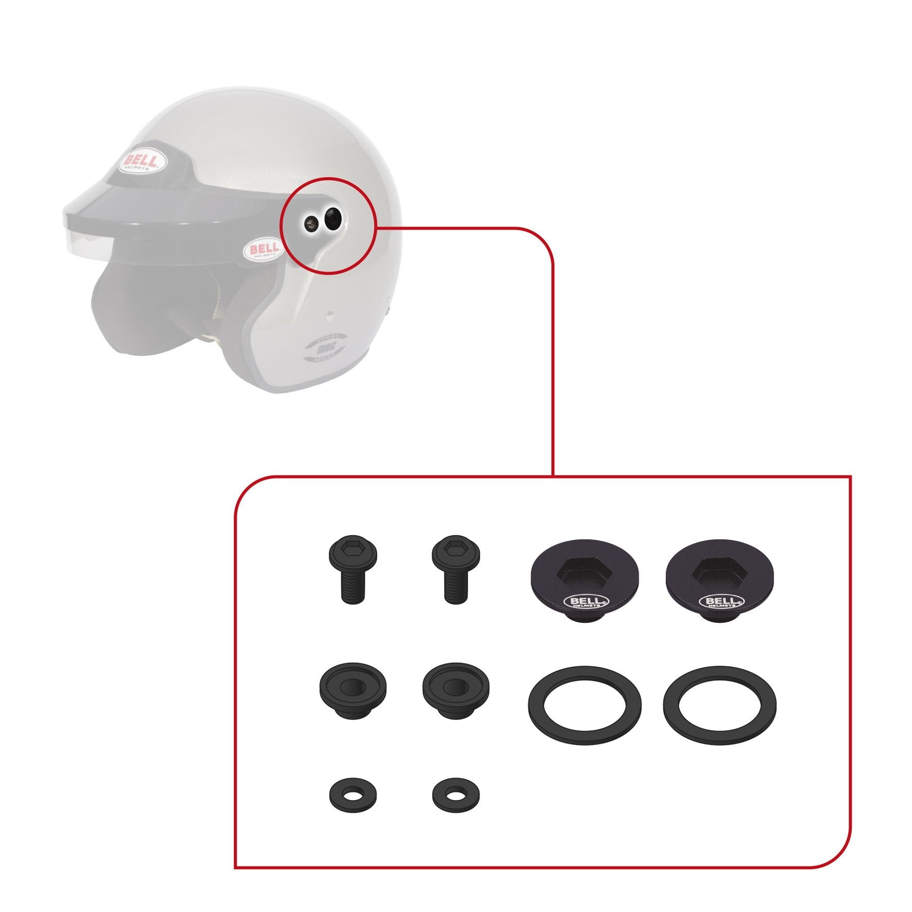 Kit De Anclajes - Mag/Mag Rally Casco Bell - Bell | VRM Motorsports