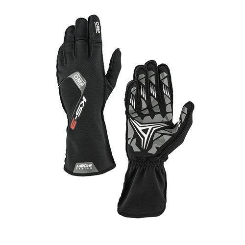 GUANTES OMP KARTING KS-3 MY2026 NEGRO TALLA 5 (NIÑOS) - OMP original VRM Motorsports imagen 1