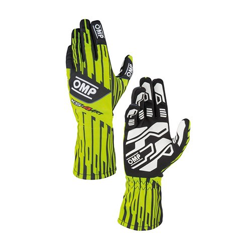 GUANTESOMP KARTING KS-4 ART FLUOR AMARILLO/NEGRO TALLA XS - OMP original VRM Motorsports imagen 1
