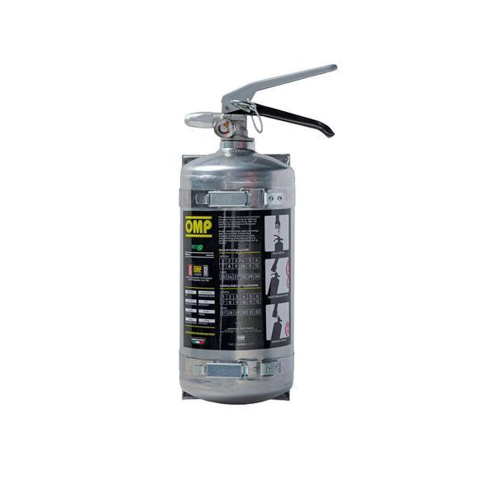 OMP EXTINTOR MANUAL DE ACERO ALUMINIO PLATA 2,4KG ECOLIFE PLUS - OMP original VRM Motorsports imagen 2