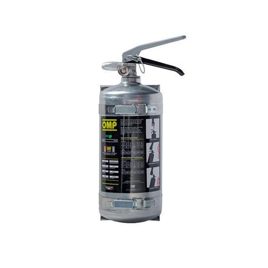 OMP EXTINTOR MANUAL DE ACERO ALUMINIO PLATA 2,4KG ECOLIFE PLUS - OMP original VRM Motorsports imagen 2