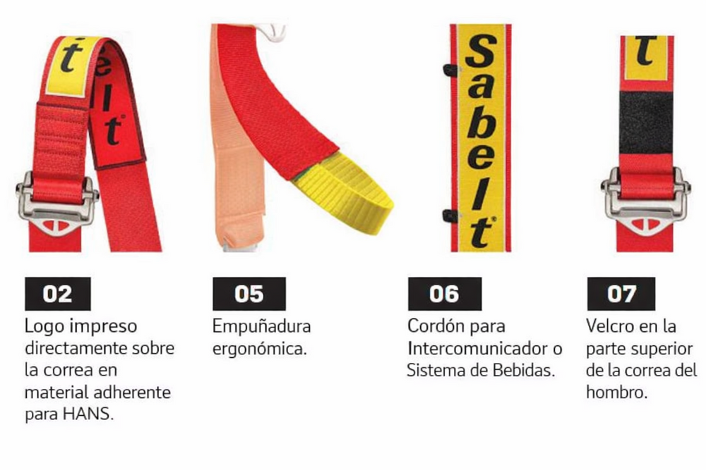 Sparco Arnes FIA Silver Enduro Fia8853-2016 Rojo - Sparco original VRM Motorsports imagen 2