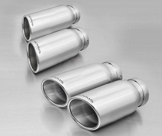 Set De 4 Colas REMUS 84Mm Cromo Anguladas Y Ladeadas REMUS | VRM Motorsports