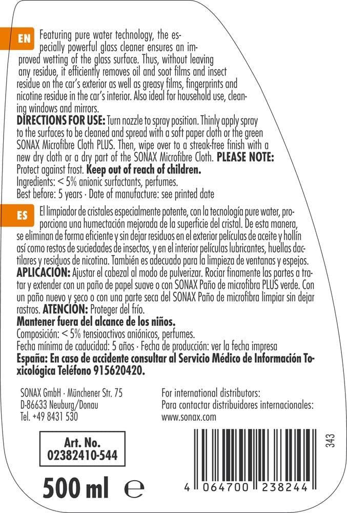 SONAX XTREME LIMPIA CRISTALES 500ML - Imagen 6 SONAX VRM Motorsports