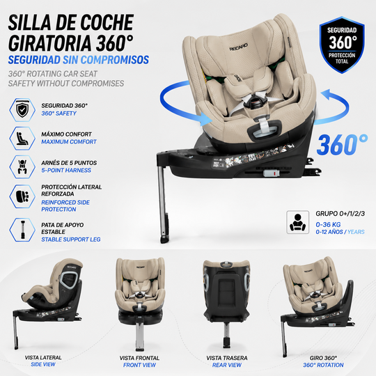 Silla Bebe RECARO Xenon 1 Kid 61 - 125Cm Elegant Beige Grupo 0 1 Y 2 - Imagen 2 RECARO VRM Motorsports