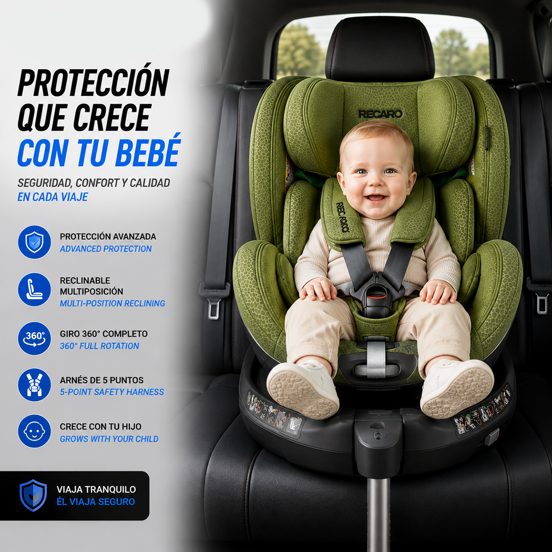 Silla Bebe RECARO Xenon 1 Kid 61 - 125CM Epic Green Grupo 0 1 y 2 - imagen 1 VRM Motorsports