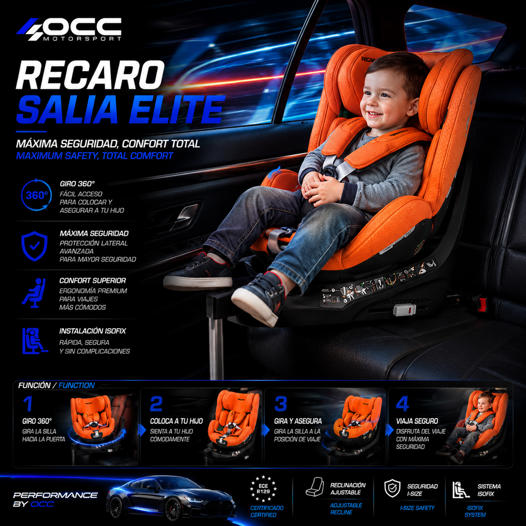 Silla Bebe RECARO Xenon 1 Kid 61 - 125Cm Vibrant Orange Grupo 0 1 Y 2 - Imagen 10 RECARO VRM Motorsports