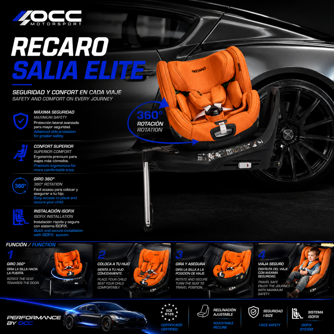 Silla Bebe RECARO Xenon 1 Kid 61 - 125Cm Vibrant Orange Grupo 0 1 Y 2 - Imagen 14 RECARO VRM Motorsports