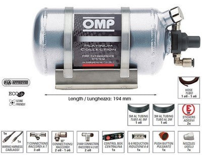 OMP BOTELLA PARA SISTEMA DE EXTINTOR CEFAL3 - OMP original VRM Motorsports imagen 1