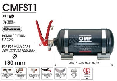 OMP EXTINCION DEL SISTEMA DE ACERO MECÁNICA FIA HOMOLOG.WEIGHT 5.6 KG - OMP original VRM Motorsports imagen 1