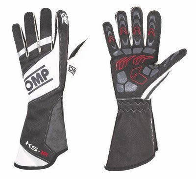 GUANTES OMP KS-1R NEGRO/BLANCO/PLATA TALLA L - OMP original VRM Motorsports imagen 1